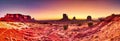 Monument Valley in Navajo National Park at Sunrise, Border of Utah and Arizona Royalty Free Stock Photo