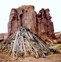 Monument Valley Navajo Outbuilding Wood Stack