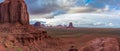 Monument Valley panorama from Artist point at sunset Royalty Free Stock Photo
