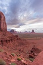 Monument Valley panorama from Artist point at sunset Royalty Free Stock Photo