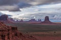 Monument Valley panorama from Artist point at sunset Royalty Free Stock Photo