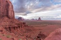 Monument Valley panorama from Artist point at sunset Royalty Free Stock Photo