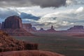 Monument Valley panorama from Artist point at sunset Royalty Free Stock Photo