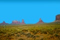 Monument Valley provides perhaps the most enduring and definitive images of the American West. The isolated red mesas and buttes a Royalty Free Stock Photo