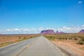 Monument Valley highway, Tribal Park in the Arizona-Utah border, USA Royalty Free Stock Photo