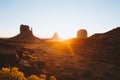 Monument Valley at sunrise, Arizona, USA Royalty Free Stock Photo