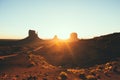 Monument Valley at sunrise, Arizona, USA Royalty Free Stock Photo