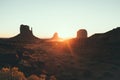 Monument Valley at sunrise, Arizona, USA Royalty Free Stock Photo