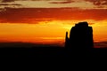 Monument Valley Sunrise - East Mitten Butte Royalty Free Stock Photo