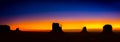 Monument Valley with a sunrise Royalty Free Stock Photo