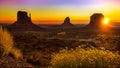 Monument Valley sunrise Royalty Free Stock Photo