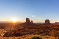 Sunrise at Monument Valley Tribal Park in the Arizona-Utah border, USA Royalty Free Stock Photo