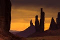 Monument Valley Sunset Royalty Free Stock Photo