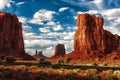 Monument Valley sunset Royalty Free Stock Photo