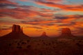 Monument Valley sunset Mittens and Merrick Butte