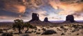 Monument Valley sunset Utah Royalty Free Stock Photo