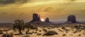 Monument Valley sunset Royalty Free Stock Photo