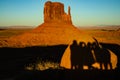 Monument Valley sunset view with shadows Royalty Free Stock Photo