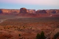 Monument Valley sunset view with shadows Royalty Free Stock Photo