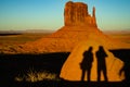 Monument Valley sunset view with shadows Royalty Free Stock Photo