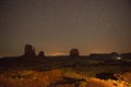 Monument Valley in Utah at Nigjtht