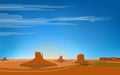 Monument valley vector illustration Royalty Free Stock Photo