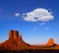 Monument Valley West Mitten and Merrick Butte sunset Royalty Free Stock Photo