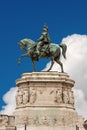 Monument of Vittorio Emanuele II on horseback - Vittoriano Rome Royalty Free Stock Photo