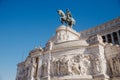 Monument of Vittorio Emmanuel on Venice Square in Rome Italy, blue sky Royalty Free Stock Photo