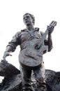 Monument Vladimir Vysotsky with a guitar