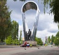 Monument `Voronezh - homeland of the Airborne Forces`. Park `Arena`. Voronezh city.