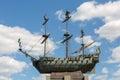 Monument on Voskresenskaya Embankment to the Poltava ship