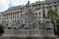 Monument on VÃÂ¶rÃÂ¶smarty square at Budapest in Hungary