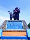Bedol Desa Monument in Gajah Mungkur Reservoir Royalty Free Stock Photo