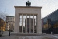 Innsbruck, Austria - February 20, 2019 - the Liberation Monument situated in Eduard-WallnÃÂ¶fer Square formerly the Country House S