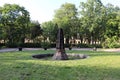 Monument was created from the barrels of ancient weapons in the park of the Latvian city of Daugavpils on July 19, 2019