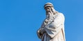 Closeup of Leonardo Da Vinci Statue in Milan, Italy Royalty Free Stock Photo