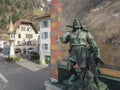 The monument of Wilhelm Tell at Altdorf on Switzerland Royalty Free Stock Photo