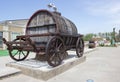 Monument `Wine barrel and the storks`