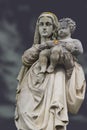 Monument of the woman with the child on a cemetery Royalty Free Stock Photo