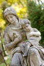 Monument of the woman with the child on a cemetery Royalty Free Stock Photo