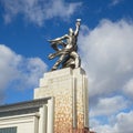 The monument `Worker and collective Farm girl`, Moscow, Russia