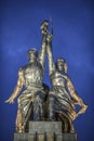 Monument worker and farmer, soviet architecture in Moscow, Russi