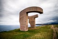 Monument "Elogio del horizonte", in Cerro de Santa Catalina Cimadevilla Gijon Royalty Free Stock Photo