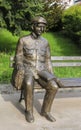 Monument of young Karol Wojtyla (Pope John Paul II) in his home