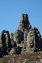 Monumental ancient temple of Bayon in Cambodia. Medieval temple in Indochina. Architectural art of ancient civilizations. Bayon Royalty Free Stock Photo