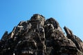 Monumental ancient temple of Bayon in Cambodia. Medieval temple in Indochina. Architectural art of ancient civilizations