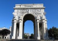 monumental arch of victory in genoa Royalty Free Stock Photo