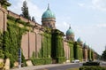 Monumental architecture of Mirogoj cemetery arcades in Zagreb