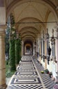 Monumental architecture of Mirogoj cemetery arcades in Zagreb